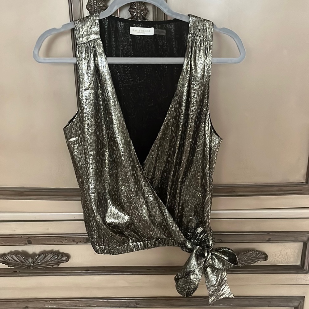 Ramy Brook gold and black metallic top. Size small. Worn once